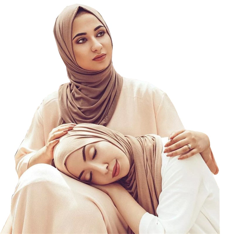 Muslim Women Stretchy Jersey Scarf