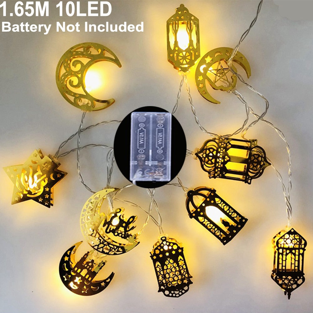 Moon Star Led String Light Ramadan Decoration