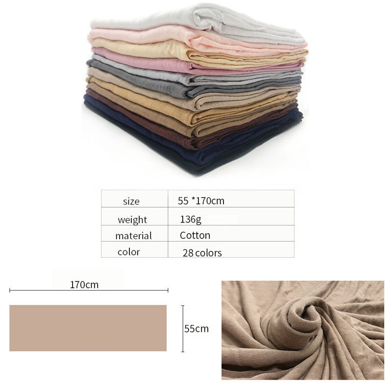 Muslim Women Stretchy Jersey Scarf