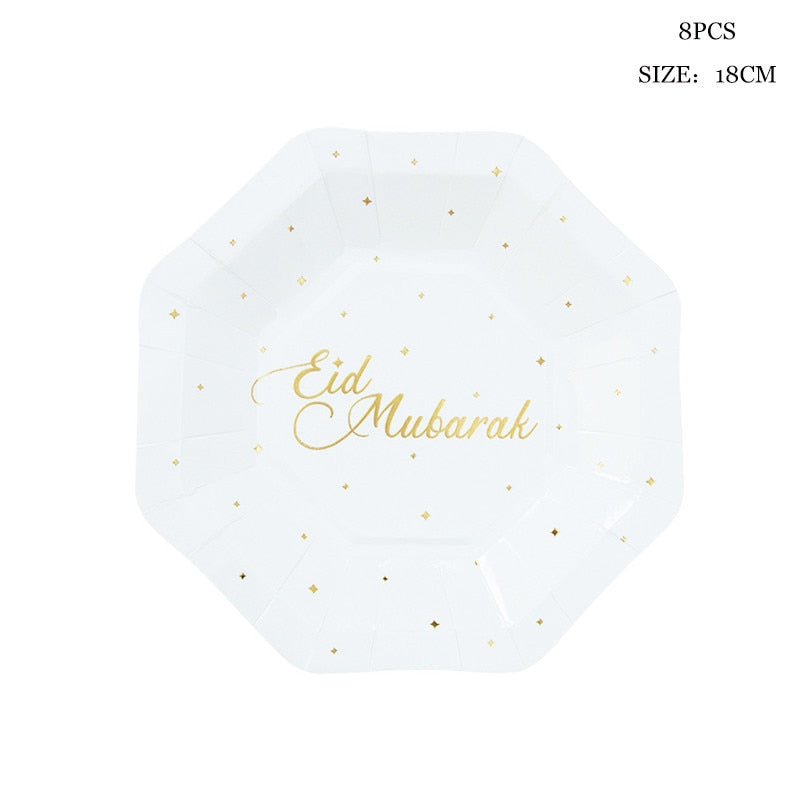 EID Mubarak Paper Plate Cup For EID Party