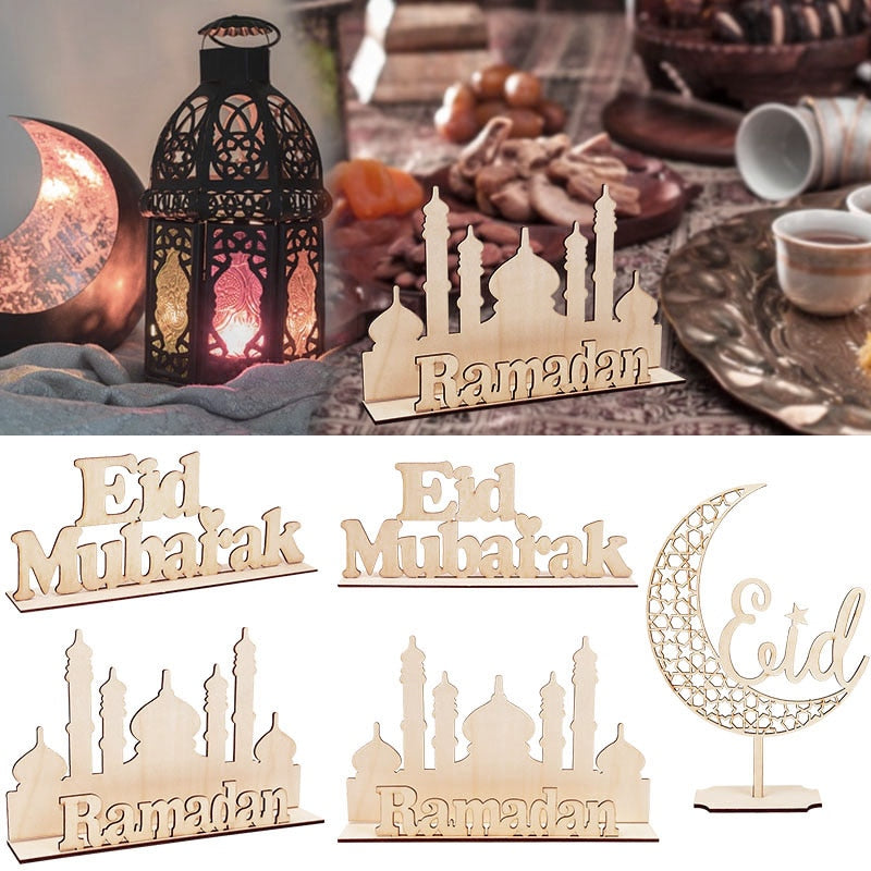 Wooden EID Mubarak Decoration Gifts