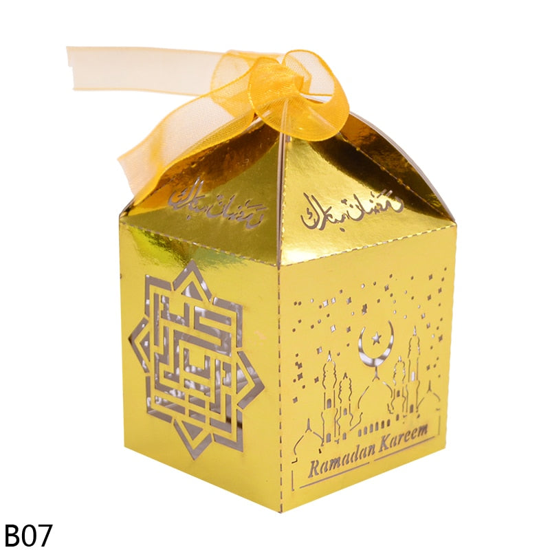 10Pcs Eid Mubarak Gift Box Candy Box