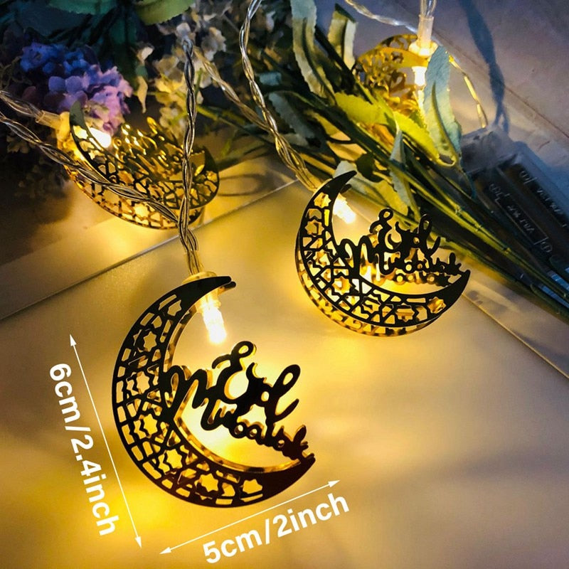 Moon Star Led String Light Ramadan Decoration