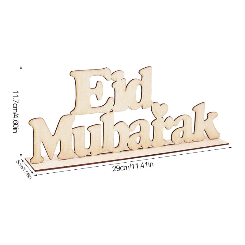 Wooden EID Mubarak Decoration Gifts