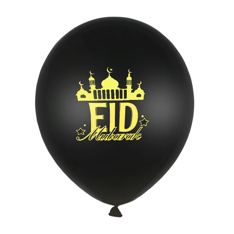 10Pcs Eid Mubarak Latex Balloon Party Supplies 2023
