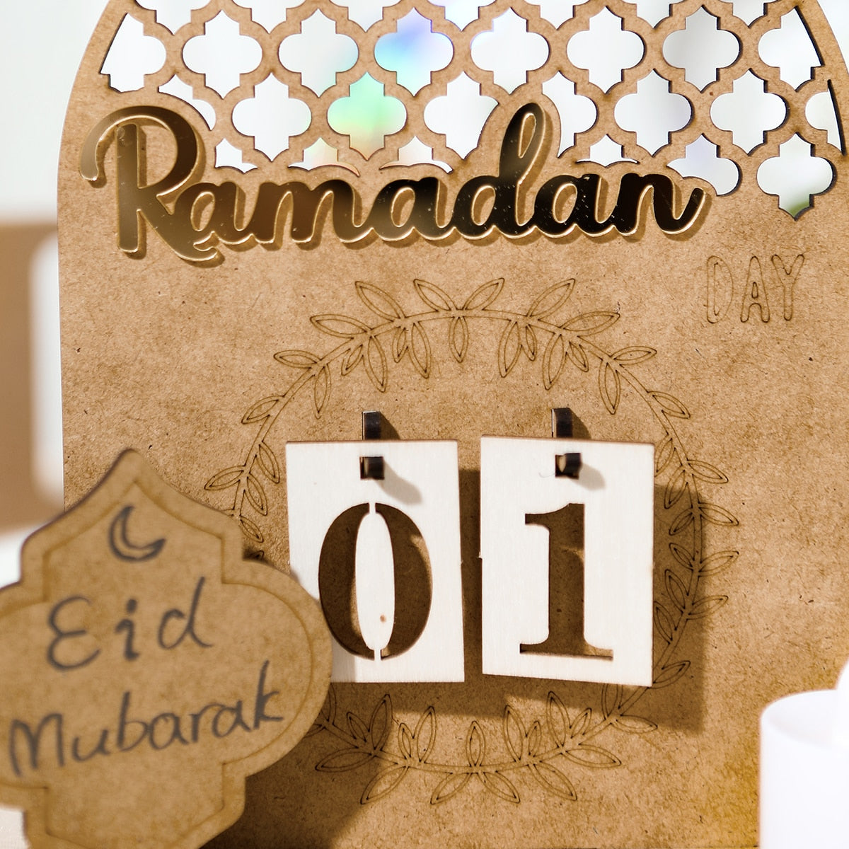 Ramadan Countdown Calendar Wooden Ornament