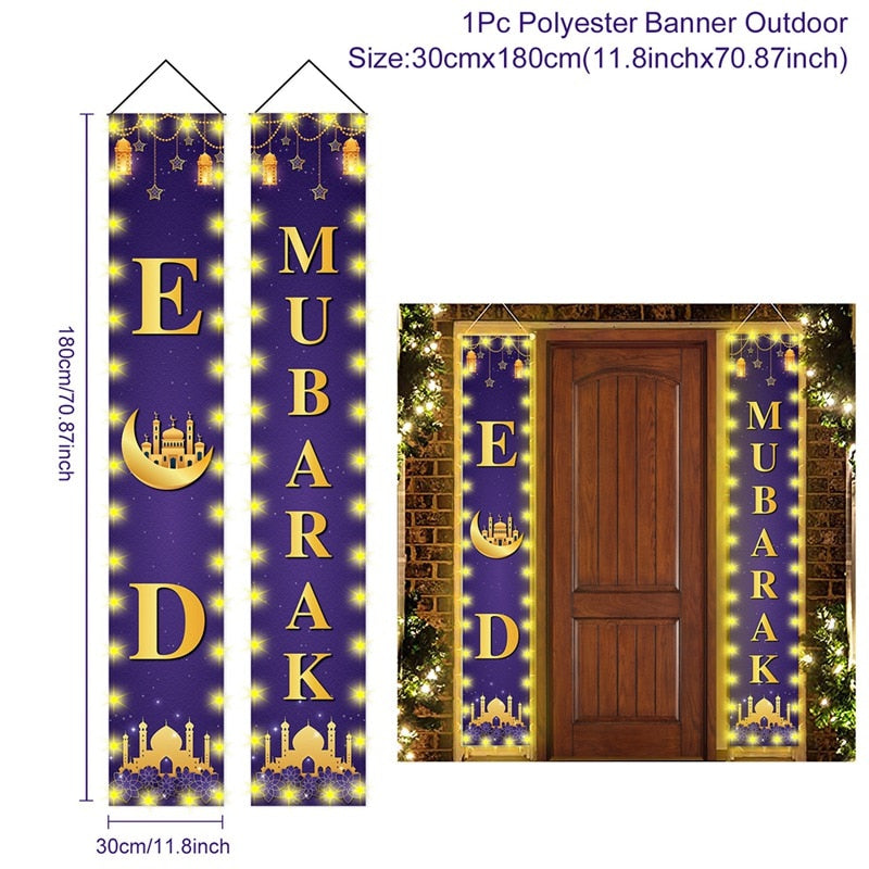 Eid Mubarak Door Banner Decorations 2023