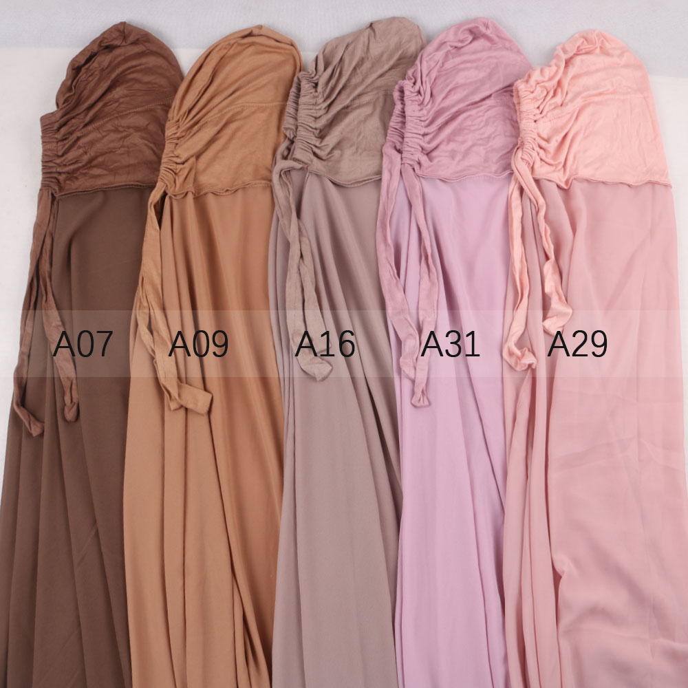 Muslim Women Chiffon Hijab With Cap