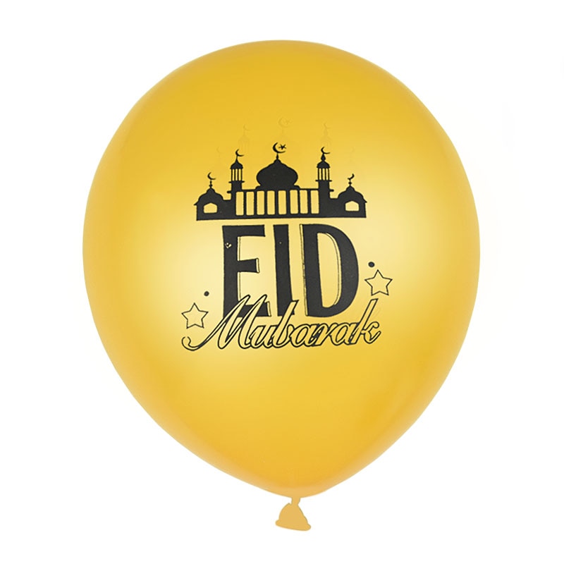 10Pcs Eid Mubarak Latex Balloon Party Supplies 2023