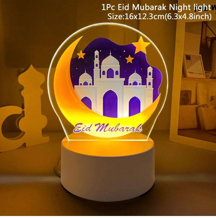 EID Night Light EID Mubarak Ramadan Decoration