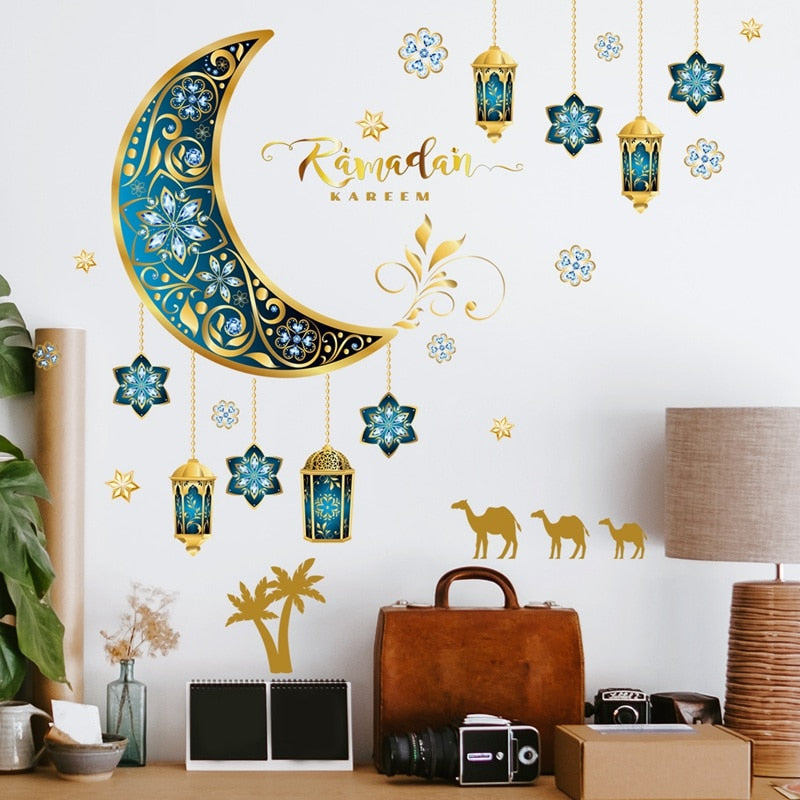 Eid Mubarak Window Stickers Ramadan Decoration