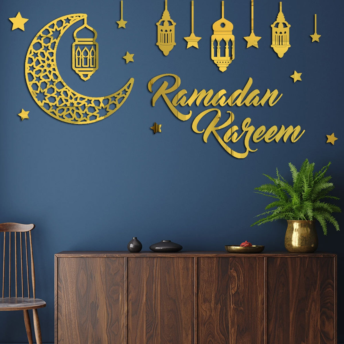 Eid Mubarak Window Stickers Ramadan Decoration