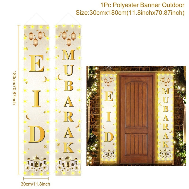 Eid Mubarak Door Banner Decorations 2023