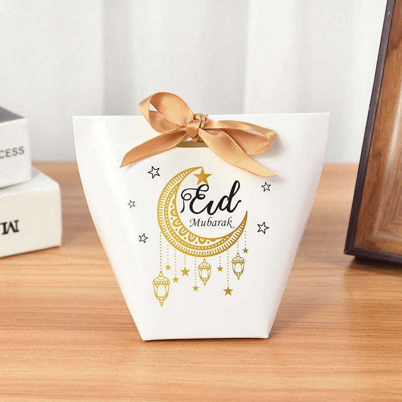 5/10Pcs Eid Mubarak Gift Box Candy Bags