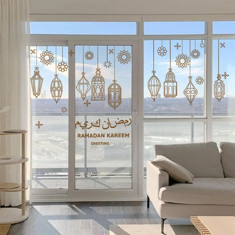 Eid Mubarak Window Stickers Ramadan Decoration