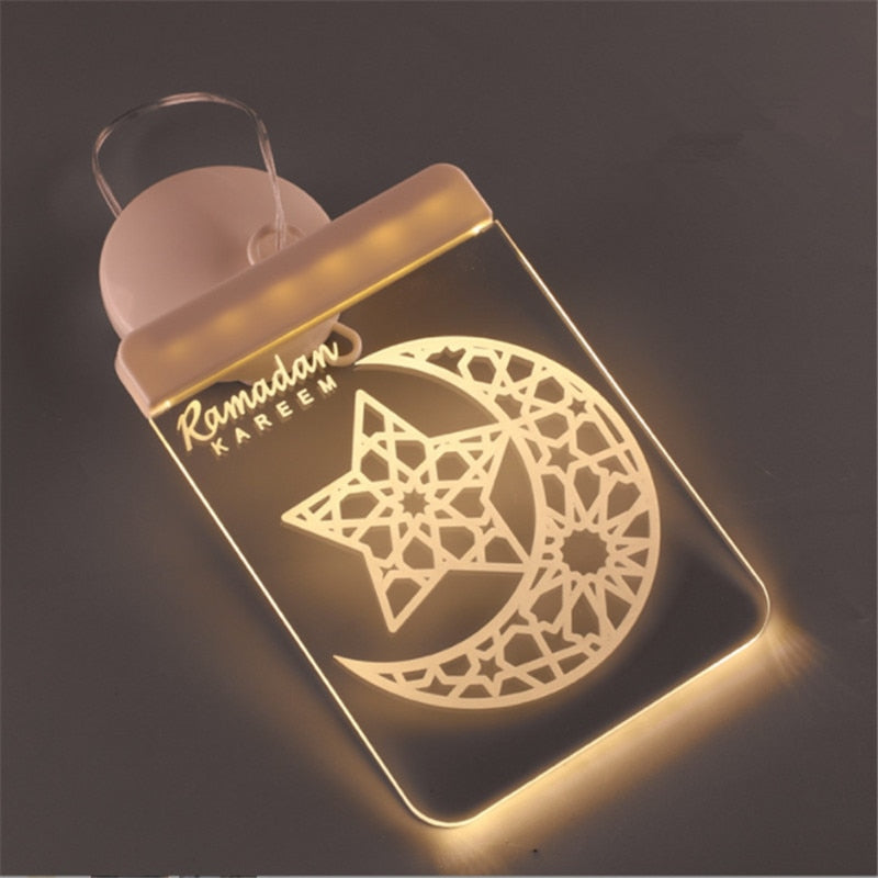 2023 LED 3D Eid Mubarak Decor Ornament