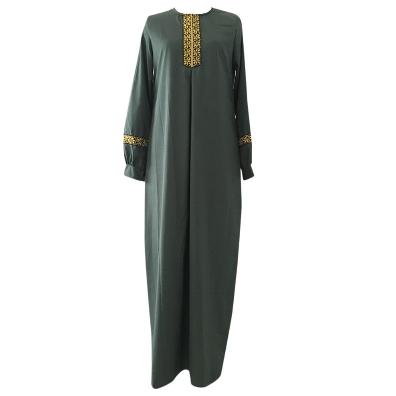 Muslim Abaya Ethnic Style Print