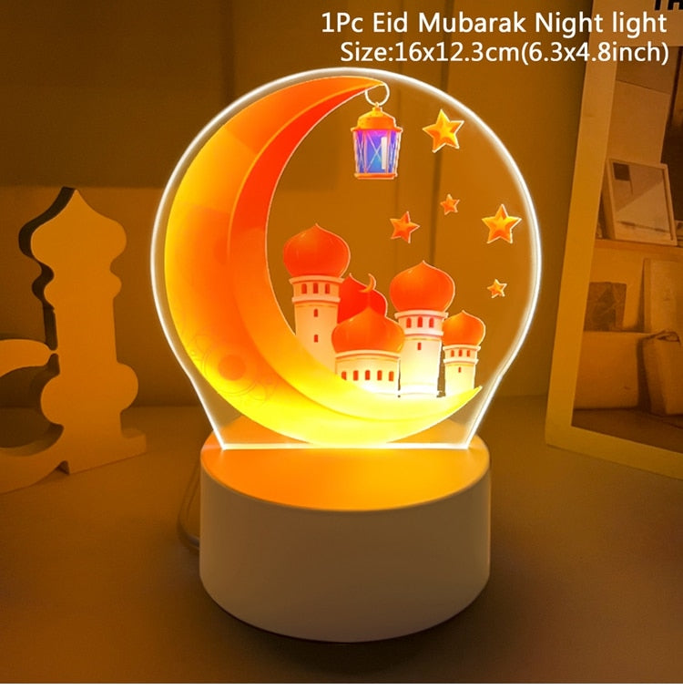 EID Night Light EID Mubarak Ramadan Decoration