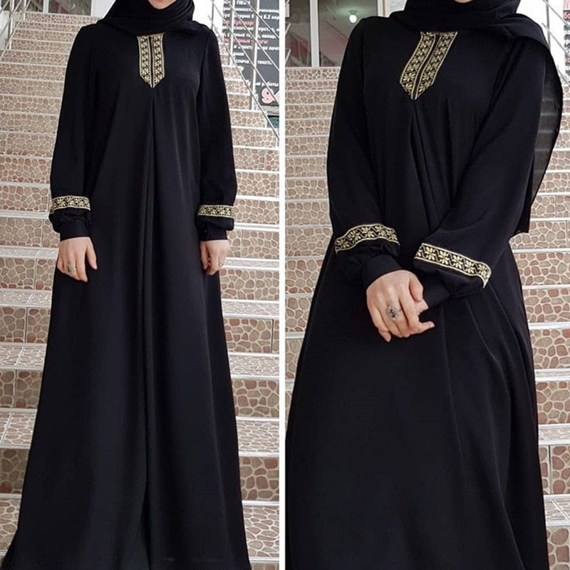 Muslim Abaya Ethnic Style Print