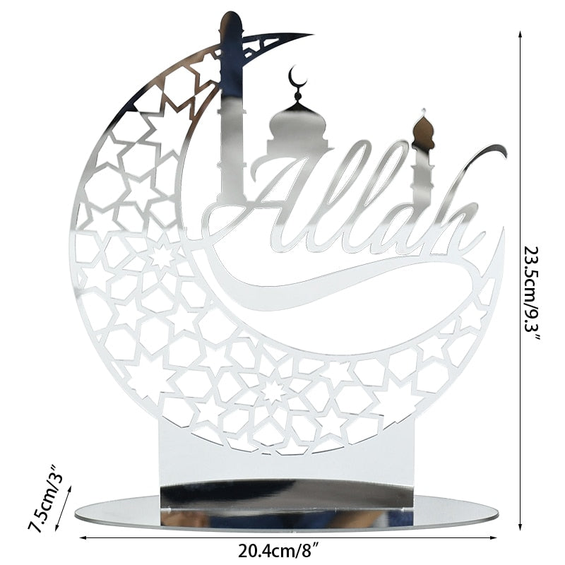 Ramadan & Eid Moon Acrylic Table Ornament For Home