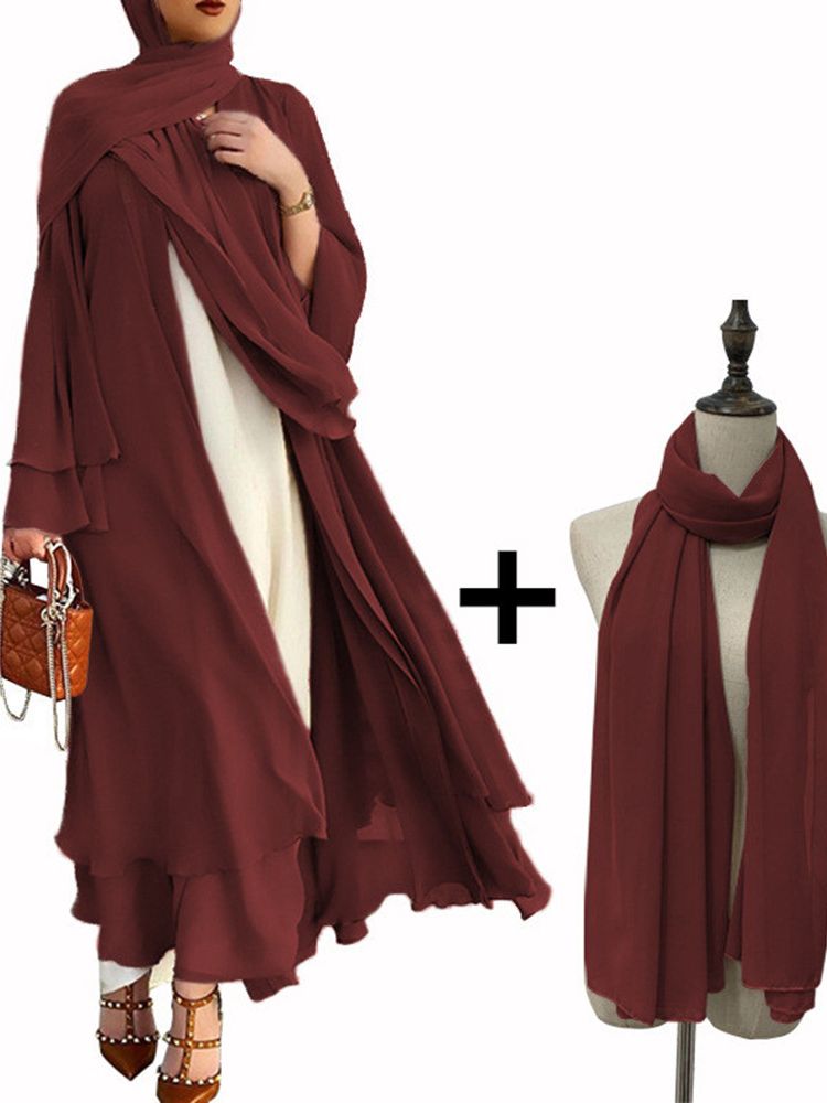 Better Double layer Abaya Islam Clothes