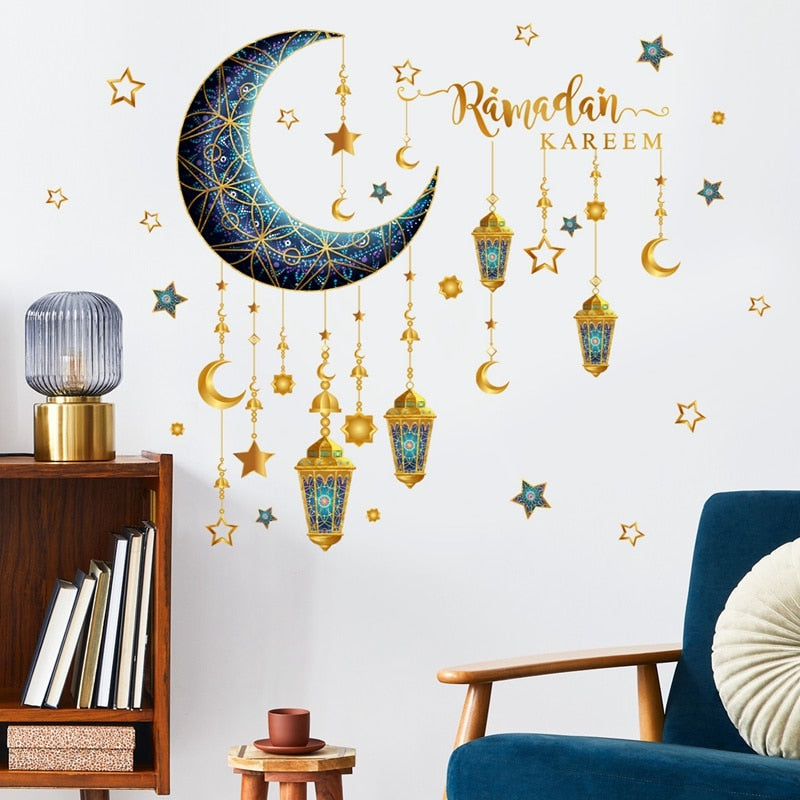 Eid Mubarak Window Stickers Ramadan Decoration