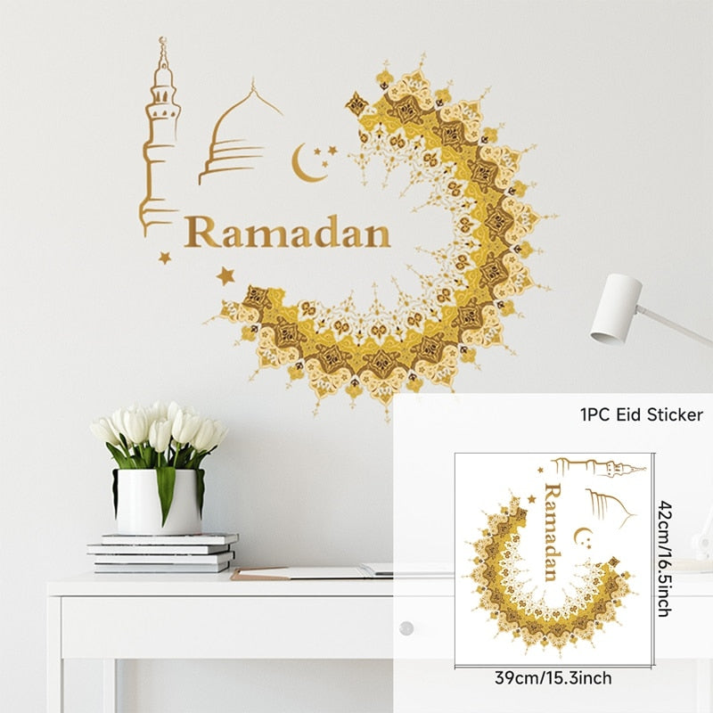 Eid Mubarak Window Stickers Ramadan Decoration