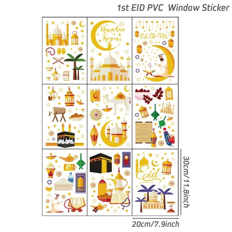 Eid Mubarak Window Stickers Ramadan Decoration